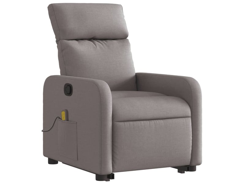  Fauteuil inclinable de massage, fauteuil relax taupe tissu shl20807  - Conforama D