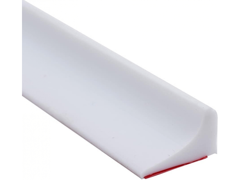 Cloison de douche en silicone 200 cm, autocollante, barrière de retenue de douche, pliable, blanche  - Conforama A