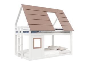 Lit superposé 140x200 cm <strong>OKMYHOME</strong> <strong></strong> coloris blanc