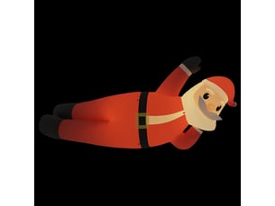 Père noël couché gonflable led 160 cm