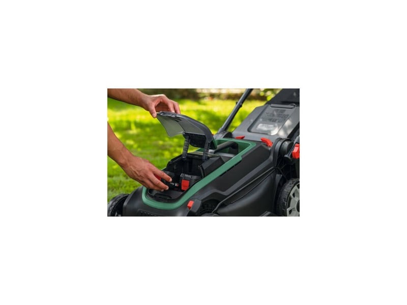  Tondeuse sans fil 18v 43 cm 3 en 1 avec 2 batteries 4ah et chargeur BOS4053423656527 - Conforama C