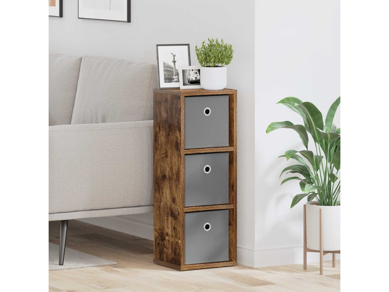  Buffet - bahut - meuble de rangement avec tiroir chêne fumé 25,5 x 22 x 69,5 cm  - Conforama B