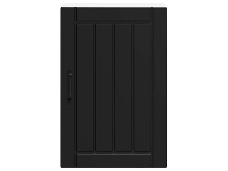  Meuble de rangement, armoire murale de cuisine lucca noir bois d'ingénierie shl7056  - Conforama E