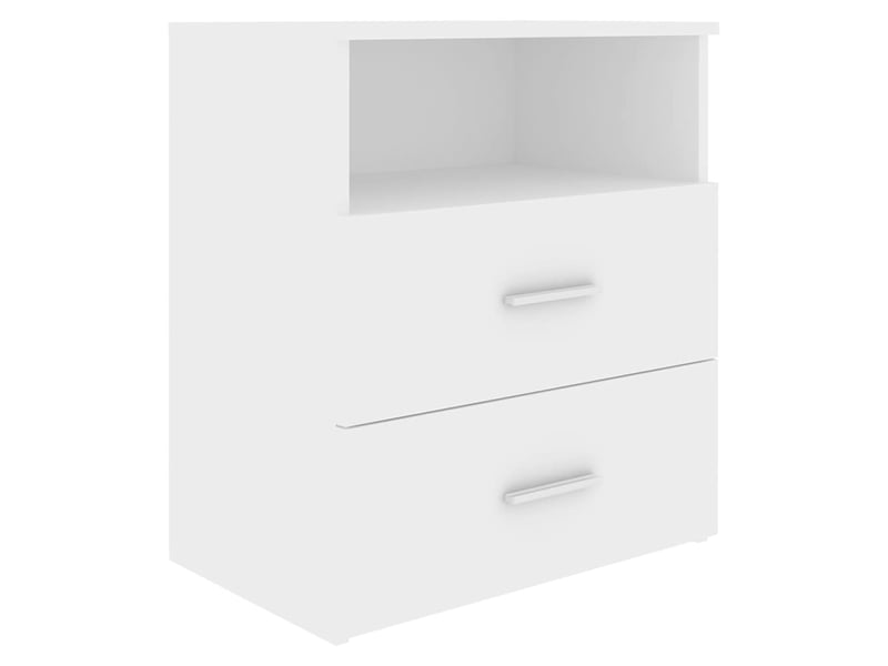  Lot de 2 tables de chevet - cabinet de chevet - table de nuit blanc 50x32x60 cm  - Conforama C