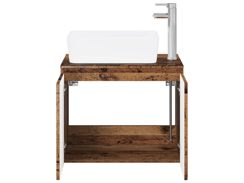  Ensemble de mobilier de salle de bain bois ancien cf64605  - Conforama C