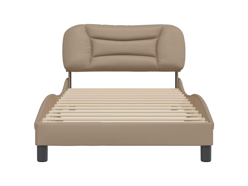  Lit simple- lit adulte -  cadre de lit sans matelas hvar cappuccino 100x200 cm similicuir  - Conforama C