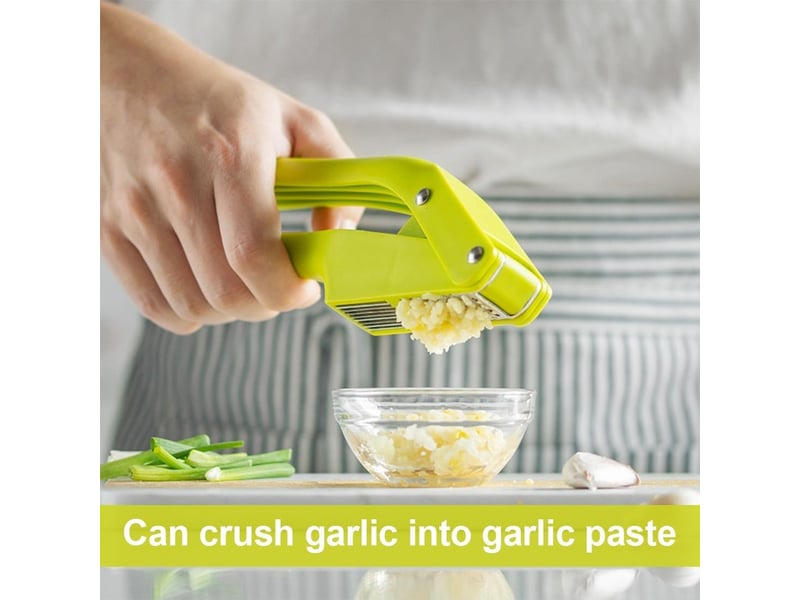  Presse-ail en acier inoxydable, 2 en 1 ecrase ail manuel, presse-ail de cuisine professionnelle,avec poignée ergonomique, pratique  - Conforama D