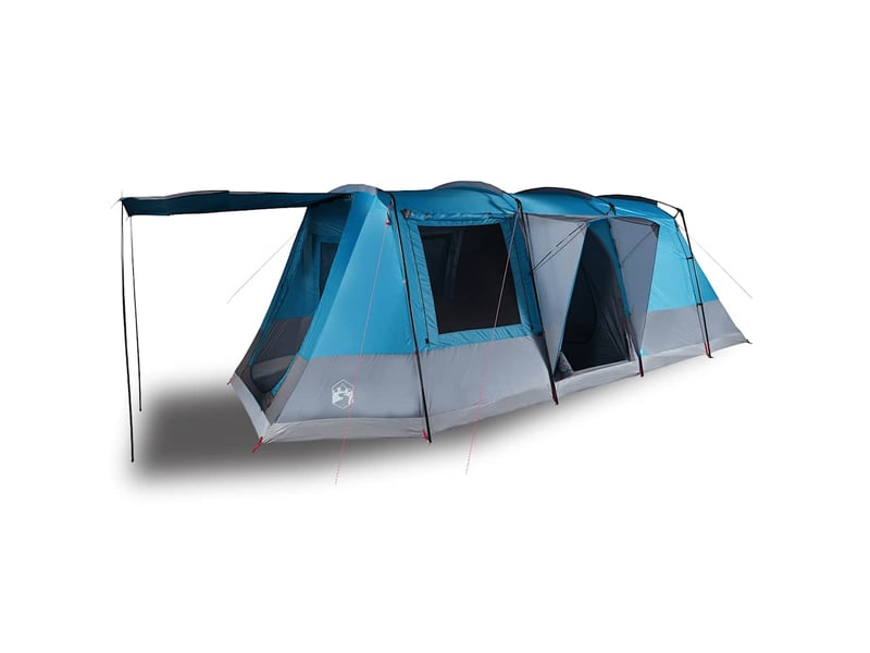  Tente de camping, tente tunnel 4 personnes bleu imperméable shl24390  - Conforama D