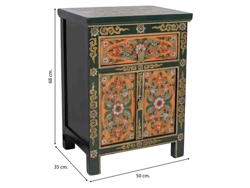  Console d'entrée multicolore en bois 50x35x68 cm h  - Conforama C