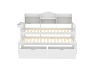 Lit simple 90x200 cm    coloris blanc