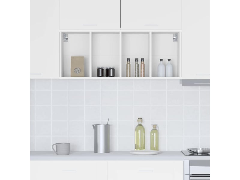Meuble de rangement cuisine, armoire suspendue blanc 40x29,5x100cm bois d'ingénierie - Conforama D