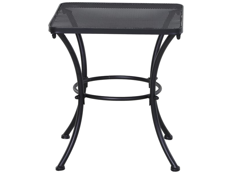  Table d'appoint carrée, jardin extérieur, métal, patioterrassebalcon, max 30 kg, 45x45x50 cm, noire.  - Conforama B