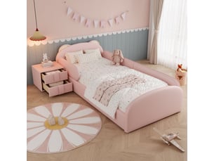 Lit simple 90x200 cm SOGEU coloris bicolore