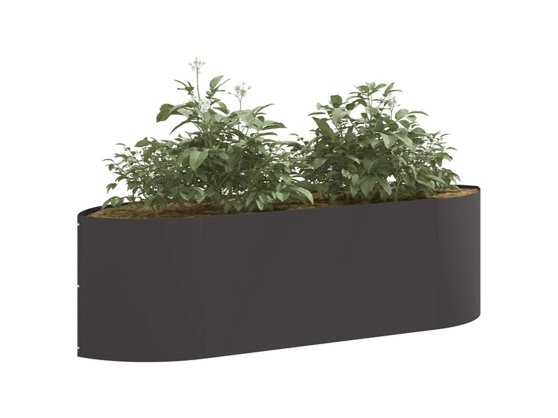  Jardinière - jardin surélevé noir 140 x 40 x 40 cm acier  - Conforama C