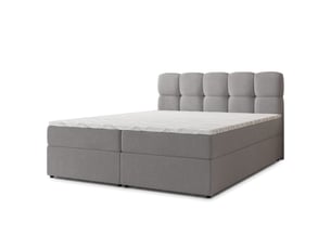 Lit avec rangement 140x200 cm <strong>MASSENO</strong> <strong></strong> coloris gris