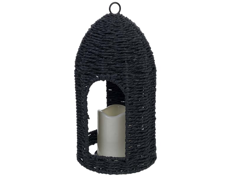  Lanterne en papier noir avec bougie led d16,5x3032,5 h cm  - Conforama D
