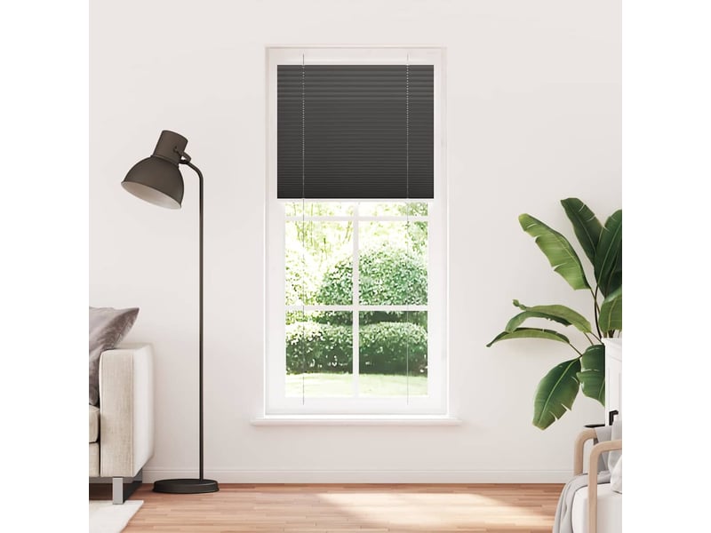  Store plissé, store de fenêtre noir 100x200 cm largeur du tissu 99,4 cm polyester cf46918  - Conforama A