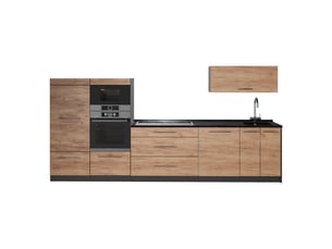 Vicco cuisine, chêne de force doréanthracite, 340cm sans pt