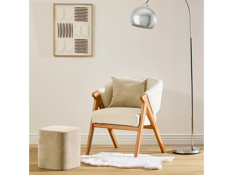  Pouf selia carré 35x35cm ivoire SELIA - Conforama E