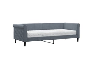 Lit simple 80x200 cm coloris gris