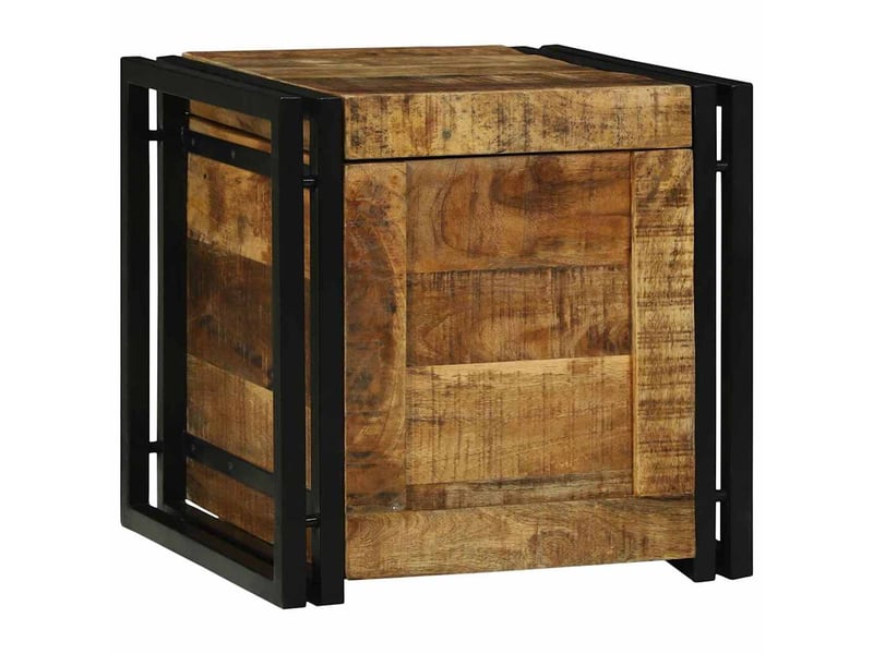  Boîte de rangement, coffre de rangement marron et noir 40x40x40 cm shl83064  - Conforama B