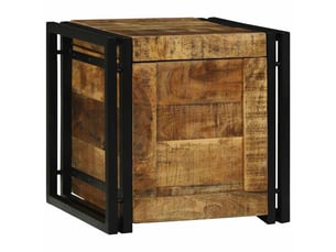 Boîte de rangement, coffre de rangement marron et noir 40x40x40 cm shl83064