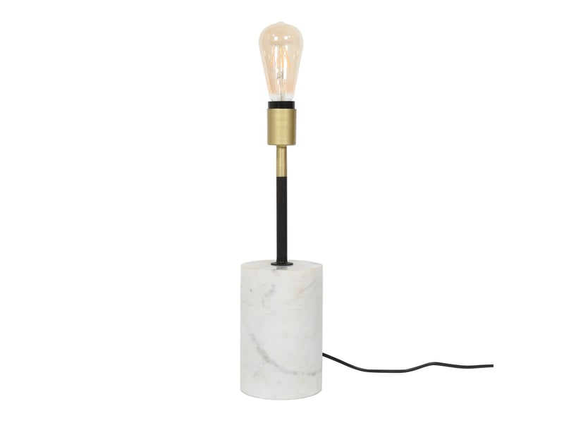  Lampe à poser en marbre caramia 40cm blanc  - Conforama A