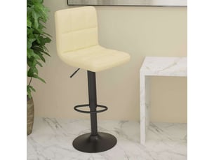 Tabouret de bar, chaise de bar crème tissu shl69444