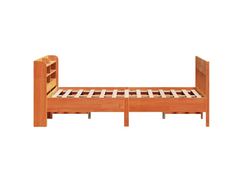  Lit double- lit adulte -  cadre de lit sans matelas  marron 150x200cm bois pin massif  - Conforama D