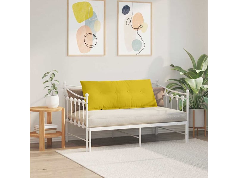 Coussin de dos, coussin de dossier jaune 120 x 50 cm tissu en velours côtelé cf54751 - Conforama D