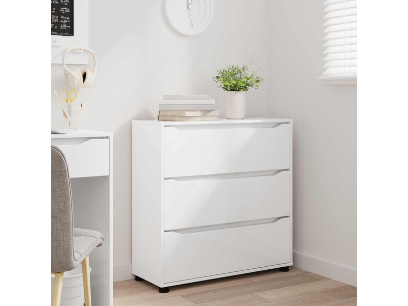  Armoire de rangement, commode de rangement 80 x 31 x 81 cm bois d'ingénierie shl3739  - Conforama E