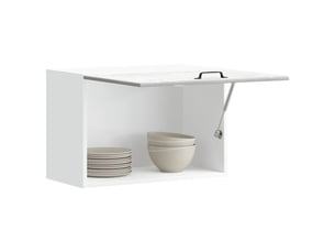 Meuble de rangement, armoire murale de cuisine lucca gris béton bois ingénierie shl7777