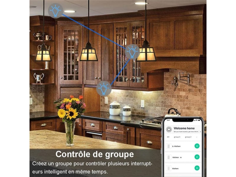  Interrupteur wi-fi intelligent 3 voies tactile capacitif encastré blanc 300 w par voie 365276_AAANN40652_6_DROPFR - Conforama E