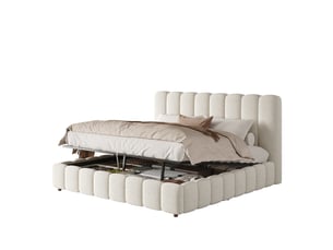 Lit coffre 180x200 cm <strong></strong>  <strong></strong> coloris blanc