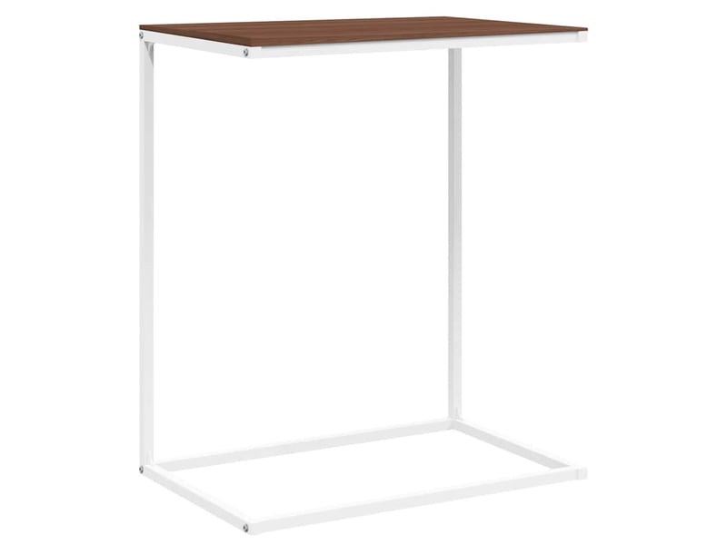  Table d'appoint | bout de canapé table basse blanc 55x35x66 cm bois d'ingénierie shl758  - Conforama A