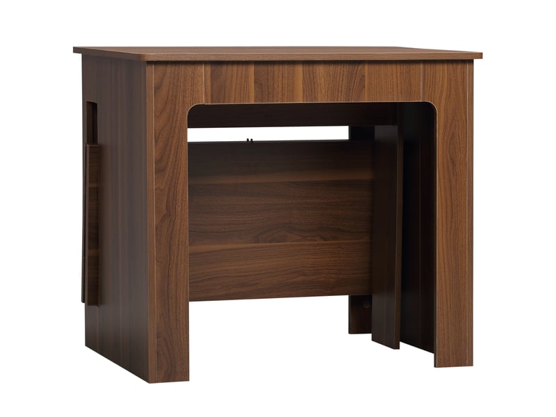  Table de salle à manger extensible, table mobile, design moderne, 180 cm x 85 cm x 75 cm, marron  - Conforama B