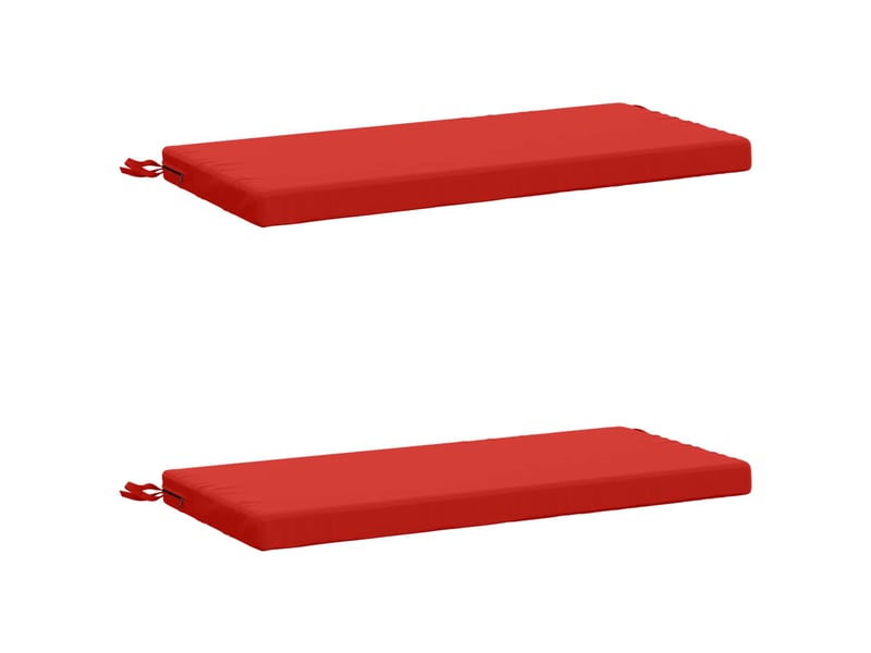  Lot de 2 coussins de banc, coussins d'assise soest 100 % polyester rouge cf57379  - Conforama A
