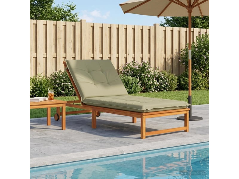  Coussin de transat, coussin pour bain de soleil gemert 100 % polyester vert clair cf56221  - Conforama B