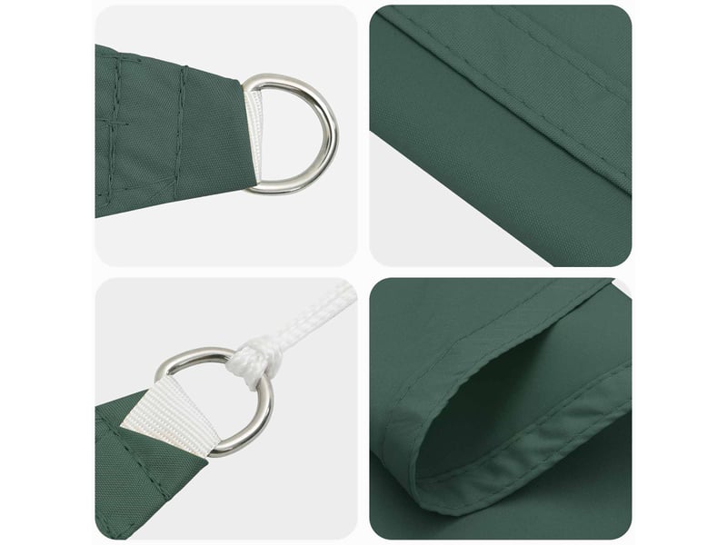  Voile d'ombre - voile d'ombrage - voile parasol vert foncé 2 x 6 m 100 % polyester oxford  - Conforama D