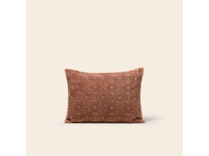 Housse de coussin en velours brodé de fil coton  solaya