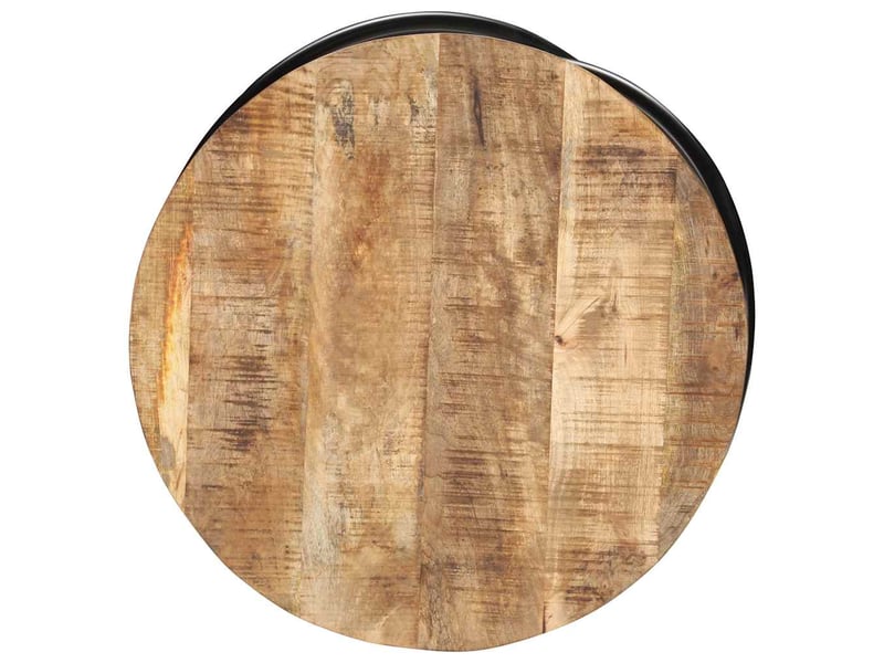  Table basse - table de salon - table à thé noir 60x60x40 cm bois massif de manguier brut  - Conforama C