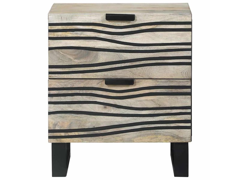  Table de chevet - cabinet de chevet - table de nuit 2 pc blanc 40 x 33 x 46 cm bois d'ingénierie  - Conforama C