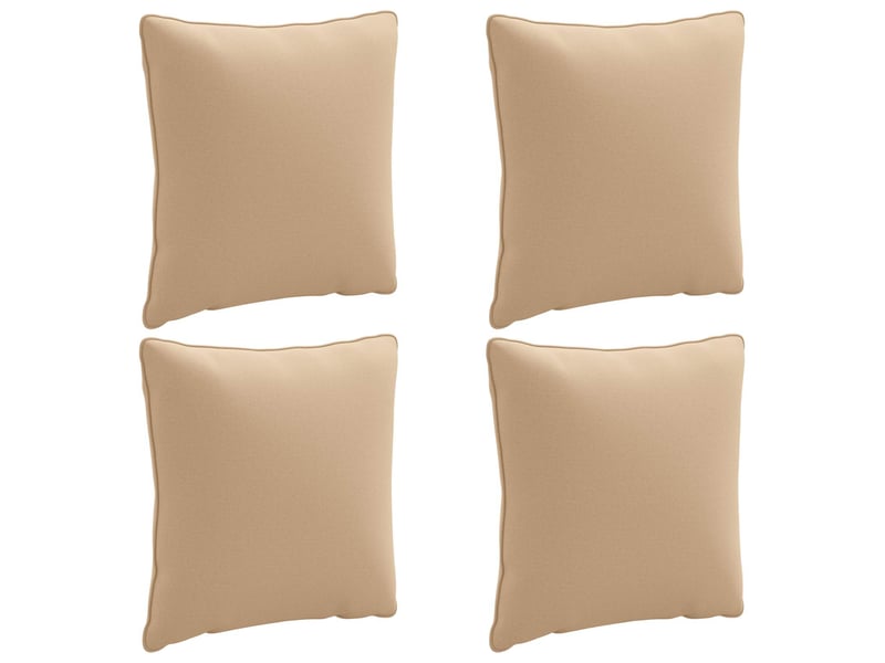 Lot de 4 coussins de dos, coussins de dossier putten 100 % polyester sable cf59439 - Conforama A