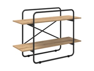 Étagère 2 niveaux, étagère de rangement 100 x 35 x 70 cm pb chêne artisanal