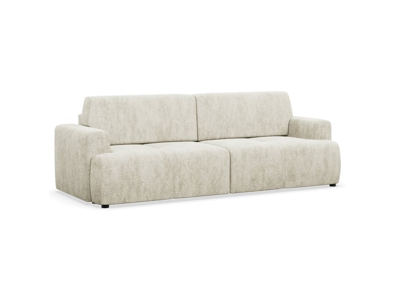  Selsey cobbly - canapé convertible - 244 cm - chenille onyx crème Cobbly - Conforama A