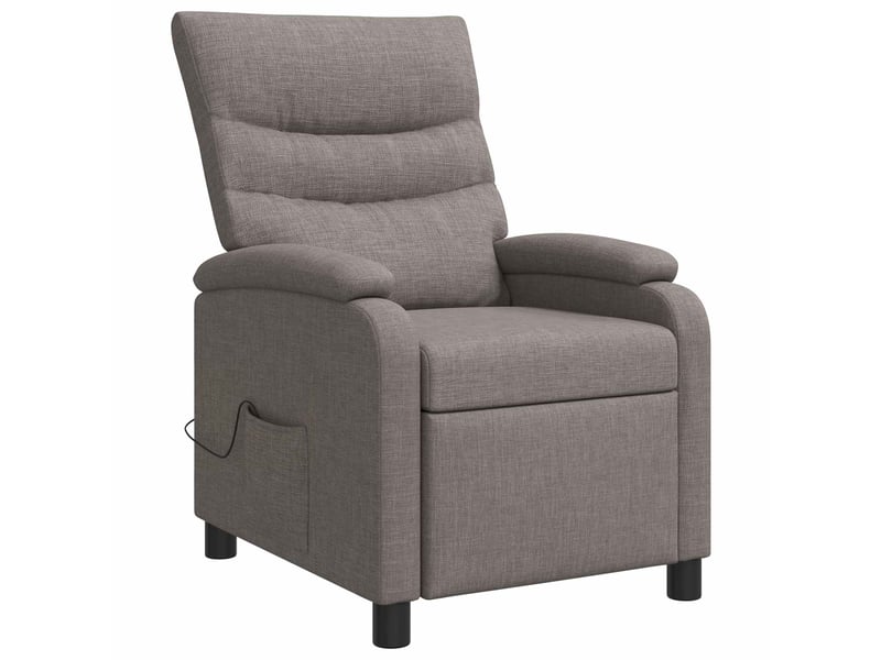  Vidaxl fauteuil de massage inclinable taupe tissu  - Conforama E