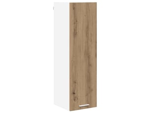 Meuble de rangement cuisine, armoire suspendue chêne artisanal 30x31x100cm