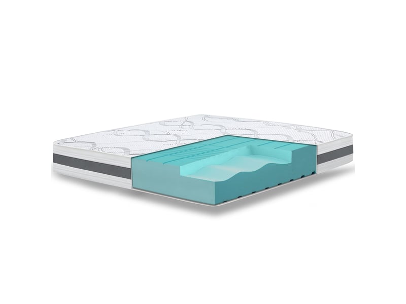 The white stone matelas 70x140 cm fermeté moyenne | hauteur 16 cm | tissu hypoallergénique et respirant | propriétés ergonomiques et auto‑modelantes | fabriqué en italie - Conforama A