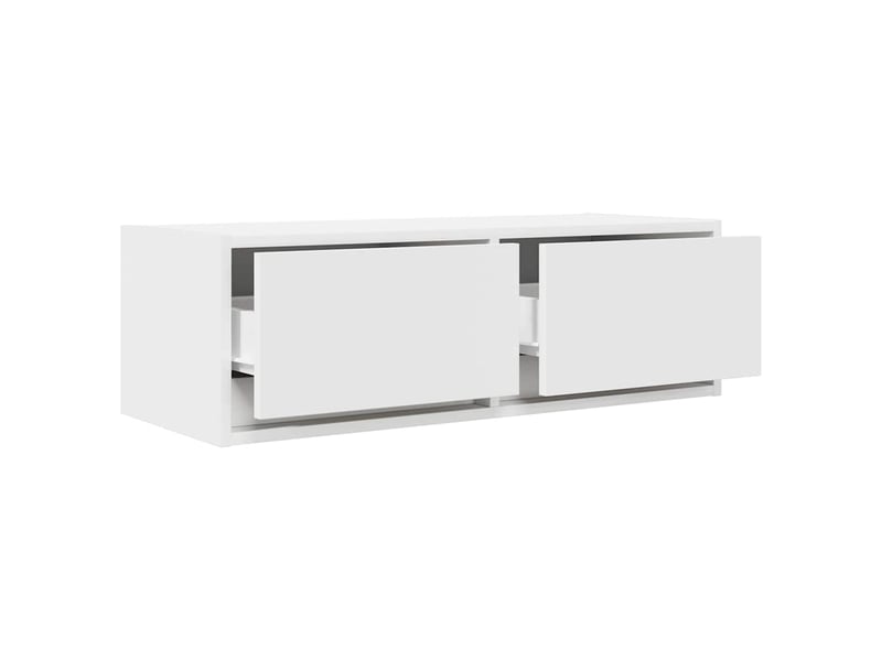  Meubles tv - banc tv - meuble de rangement 2 pcs blanc 80x31x25,5 cm bois d'ingénierie  - Conforama D
