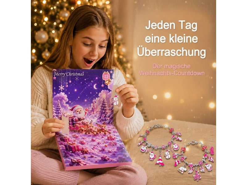  Calendrier de l'avent bijoux – boîte surprise, 24 jours, décorations et bijoux de fête  - Conforama B